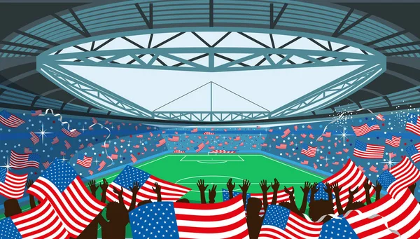 USA Soccer stadion — Stockvector