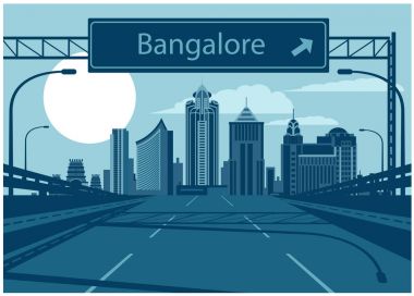 Bangalore India  skyline clipart