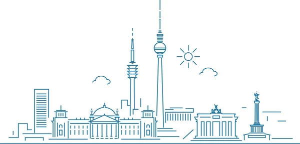 Panoramę Berlina wektor — Wektor stockowy