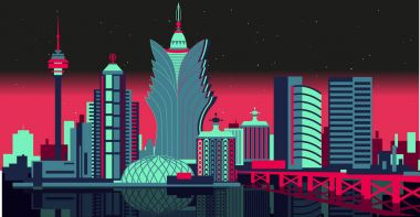 Macau syylized manzarası