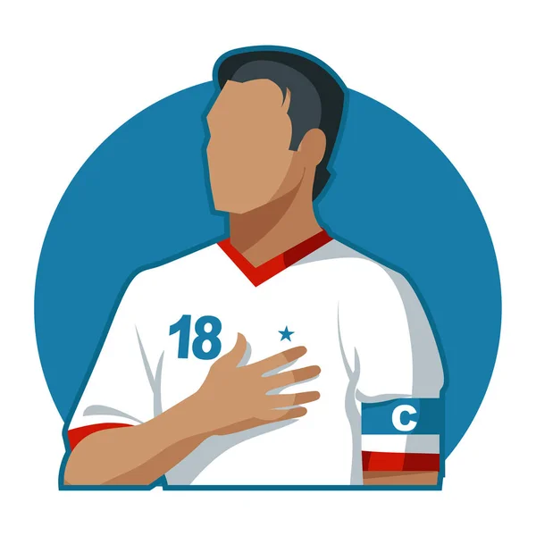 Joueur de football Capitaine — Image vectorielle