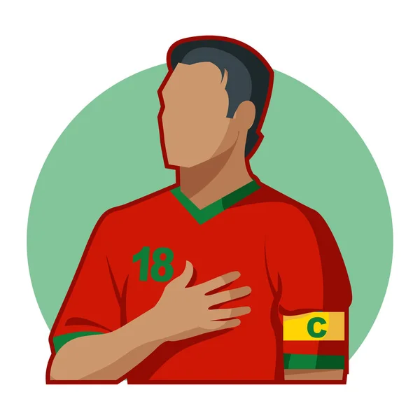 Joueur de football Capitaine — Image vectorielle