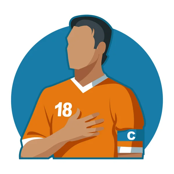 Joueur de football Capitaine — Image vectorielle