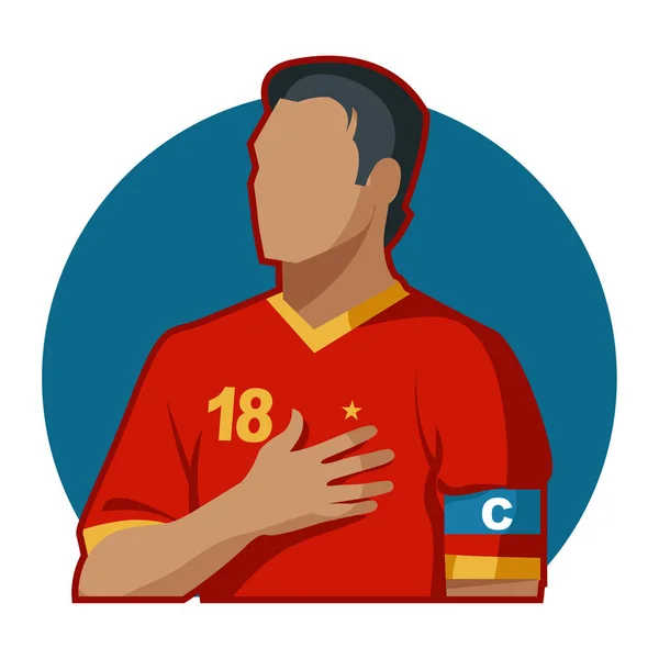 Joueur de football Capitaine — Image vectorielle