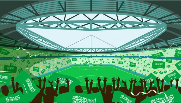 Arabia Saudita stadio di calcio — Vettoriale Stock