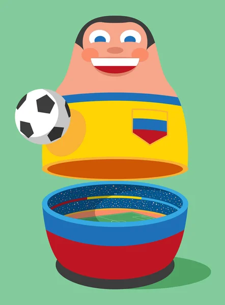 Colômbia mascote de futebol — Vetor de Stock