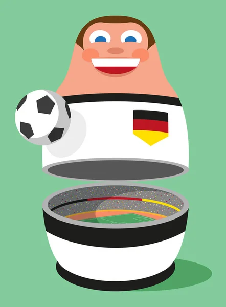 Mascota de fútbol Alemania — Vector de stock