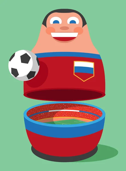 Mascota de fútbol ruso — Archivo Imágenes Vectoriales