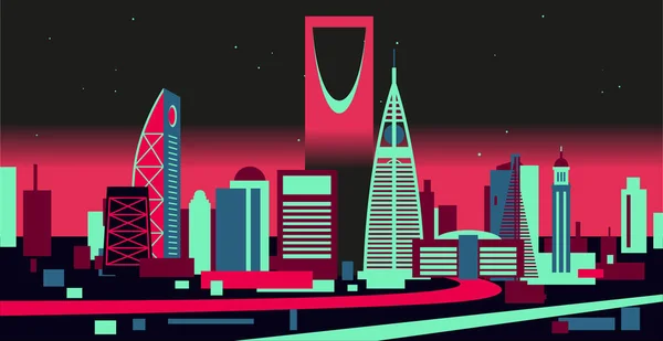 Riyad Arabie Saoudite skyline — Image vectorielle