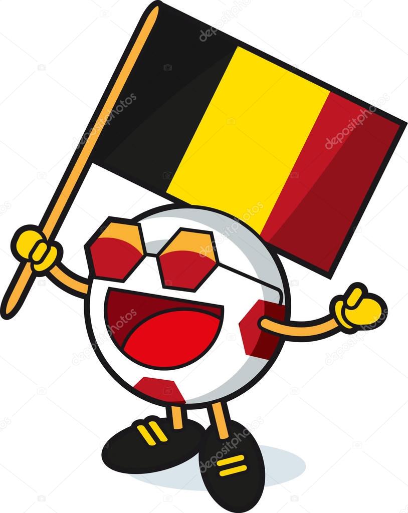 Belgium Soccer ball mascot