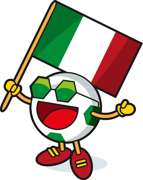 Mexico Soccer ball mascot — Stock Vector