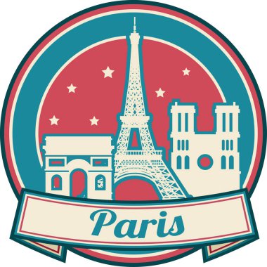 Paris Fransa vektör manzarası