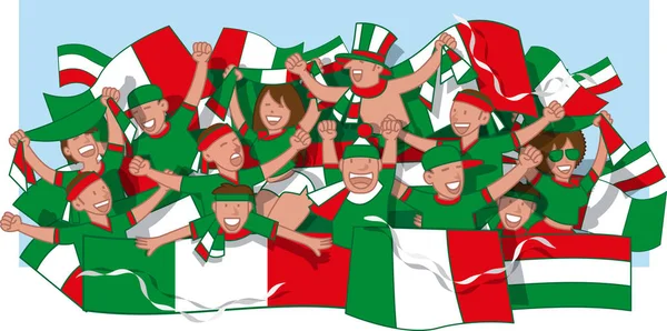 Mexico Soccer Fans Cheering — Stock Vector