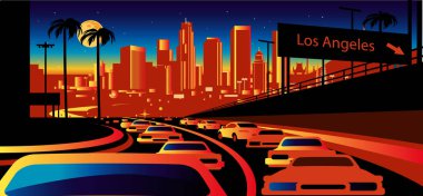 Los Angeles vektör manzarası