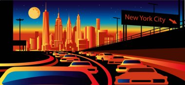 New York şehir vektör manzarası