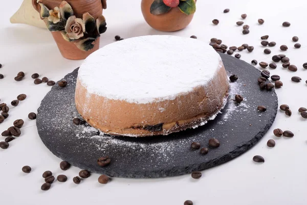 Sicilyalı Cassata, çikolatalı fırında ricotta ile tatlı. - Stok İmaj