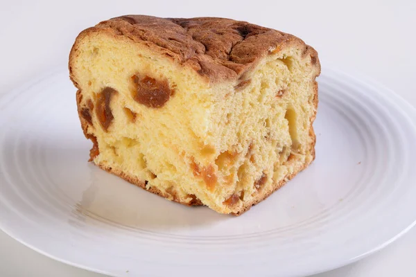 Panettone crafted with the typical Italian apricot taste — Stock Photo, Image