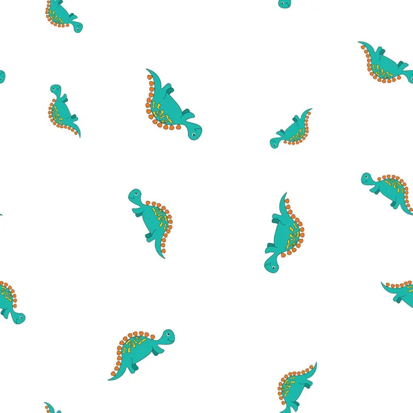Modèle sans couture stegosaurus dinosaure — Image vectorielle