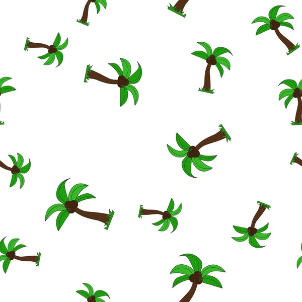 椰子树无缝隙花纹 — 图库矢量图片