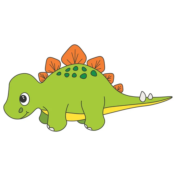 Cartone animato di dinosauro Stegosaurus — Vettoriale Stock