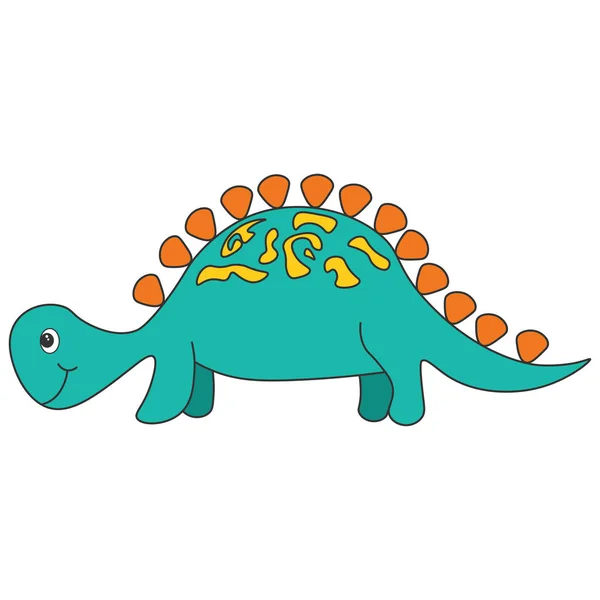 Dinosaure Stegosaurus dessin animé — Image vectorielle