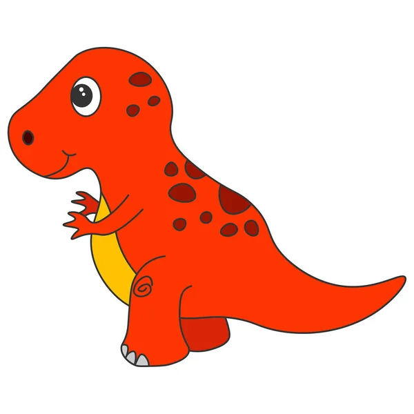 Caricature tyrannosaure dinosaure — Image vectorielle