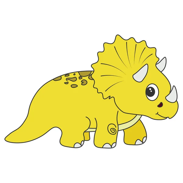 Dinosaurus triceratops kreslený — Stockový vektor