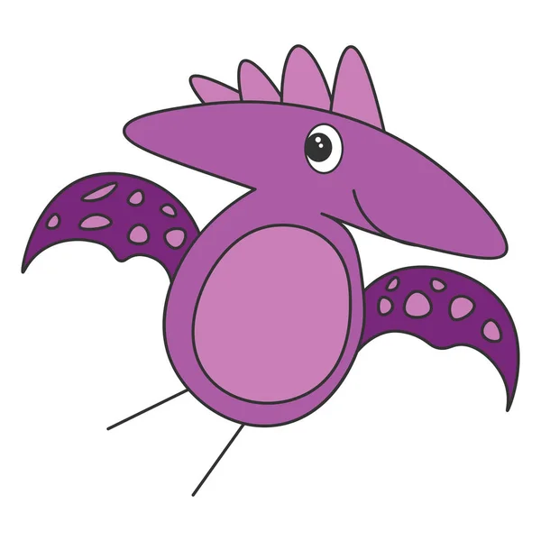 Dessin animé dinosaure ptérodactyle — Image vectorielle