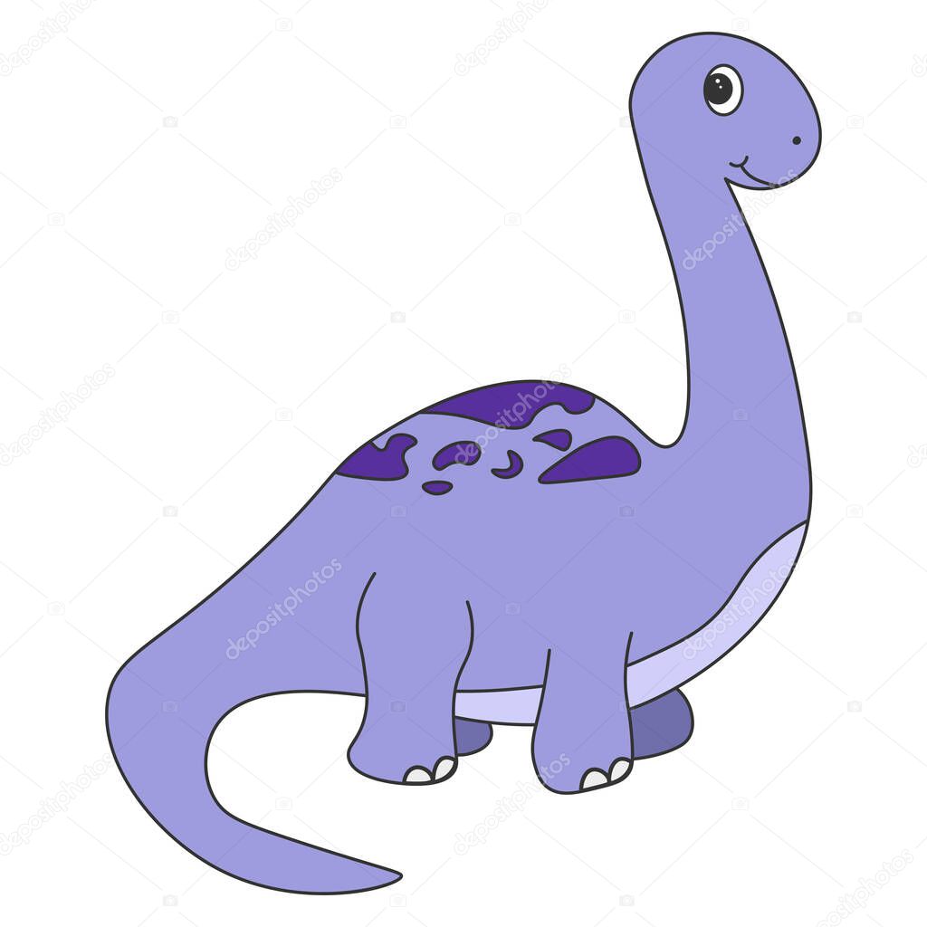 Dinosaur brachiosaurus cartoon