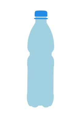 Plastik mavi şişe su ile