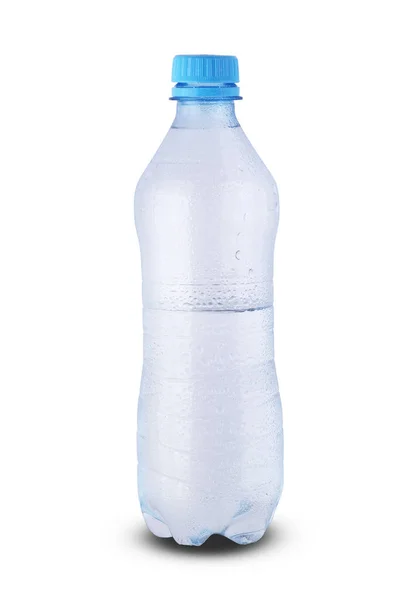 Kleine Plastikflasche mit Mineralwasser — Stockfoto