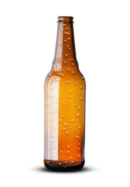 Empty brown beer bottle — Stock Photo, Image