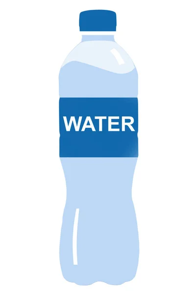 Niebieska plastikowa butelka z wodą — Zdjęcie stockowe
