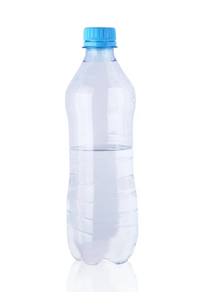 Botol plastik kecil dengan air mineral — Stok Foto