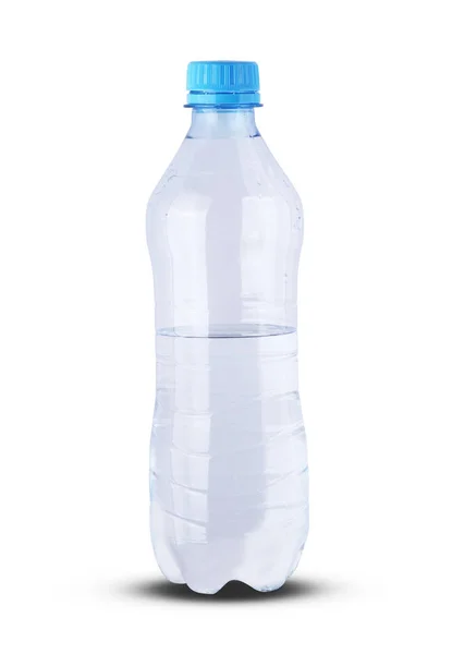 Kleine Plastikflasche mit Mineralwasser — Stockfoto