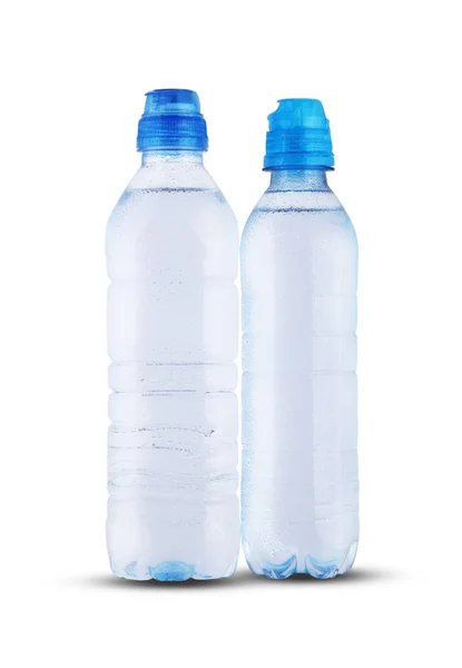 Two plastic bottles with mineral water — Stock Photo, Image