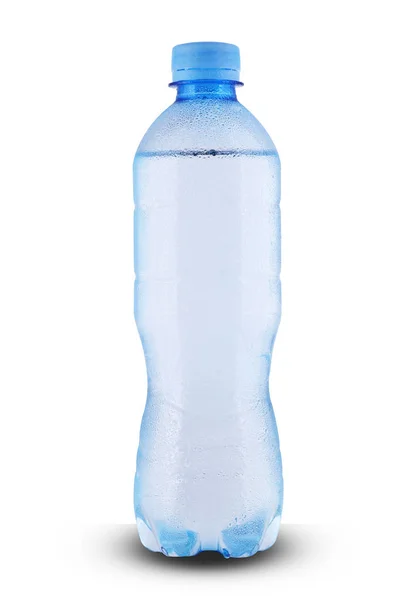 Kleine Plastikflasche mit Mineralwasser — Stockfoto