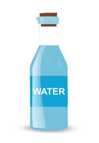 Duża szklana butelka z wodą — Zdjęcie stockowe