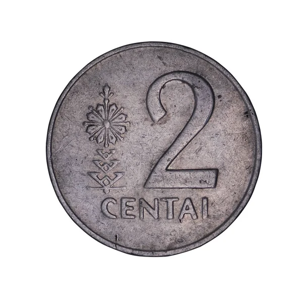 Litauische Zwei-Cent-Münze — Stockfoto