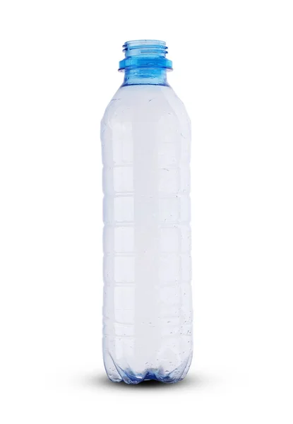 Pequena garrafa de plástico sem cortiça — Fotografia de Stock