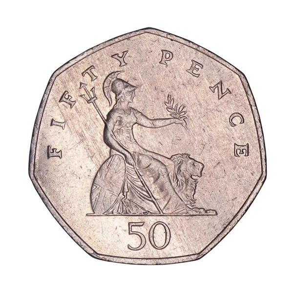 П'ятдесят пенсів монети — стокове фото