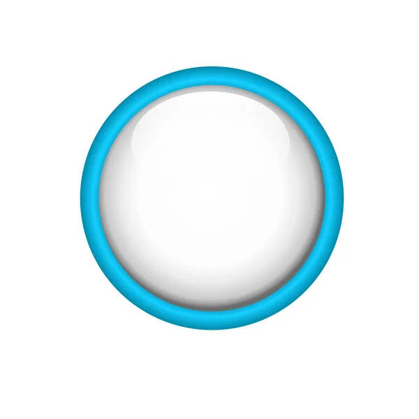 Empty button with a blue border — Stock Photo, Image