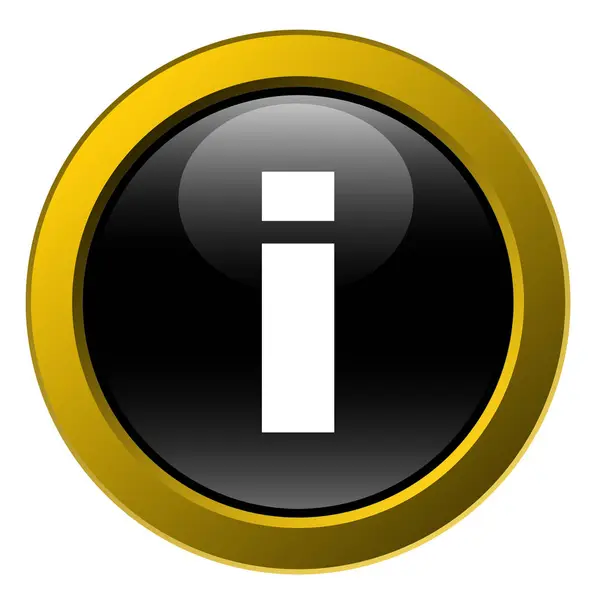 Black information button — Stock Photo, Image