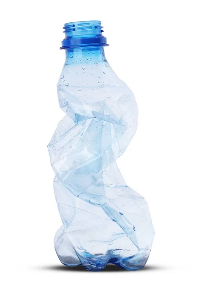 Crumpled small plastic water bottle — 스톡 사진