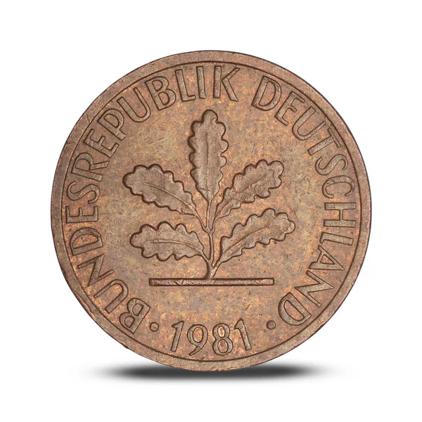 Alemão um Pfennig de 1981 — Fotografia de Stock