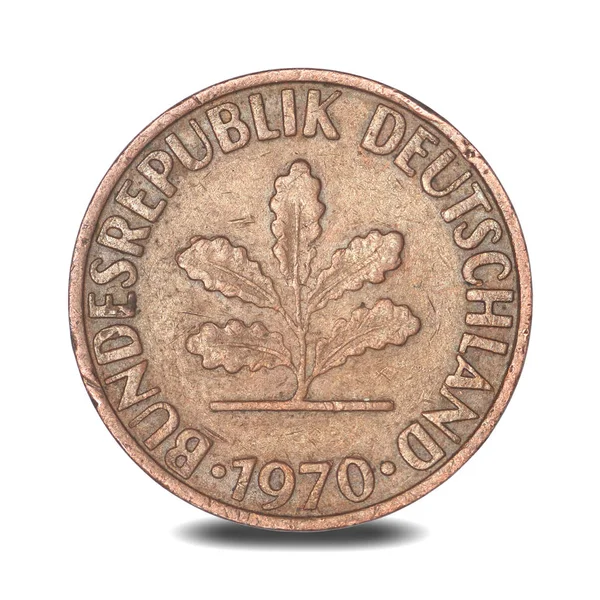 Moneda alemana de dos fennig de 1970 — Foto de Stock