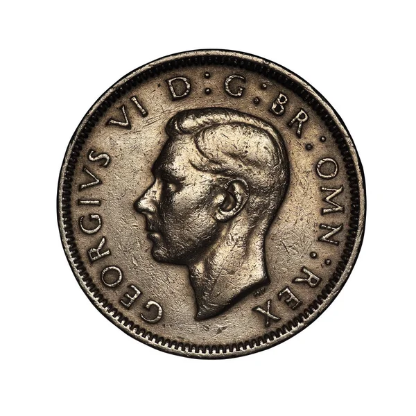 Engelska mynt en shilling — Stockfoto