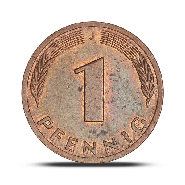 German one Pfennig from 1981 — Stock Photo, Image