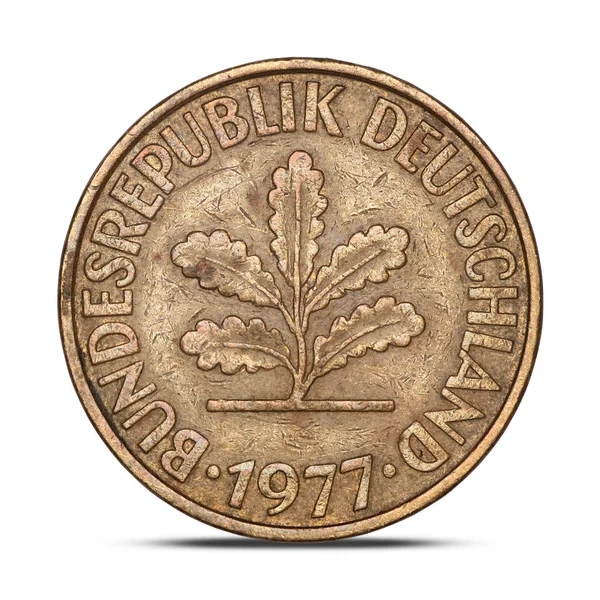 Tyska tio pfennig från 1977 — Stockfoto