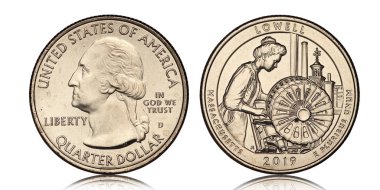 Amerikan çeyrek doları.